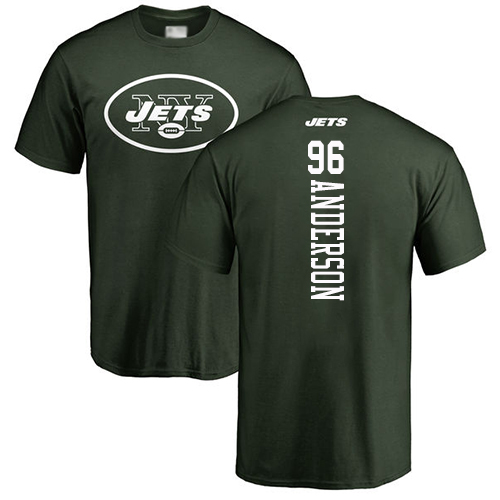 New York Jets Men Green Henry Anderson Backer NFL Football #96 T Shirt->new york jets->NFL Jersey